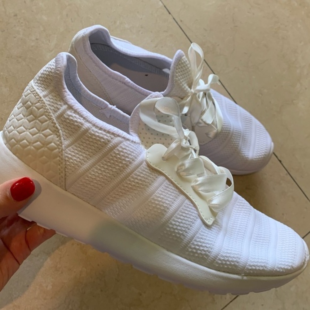 White Laceup Sneakers